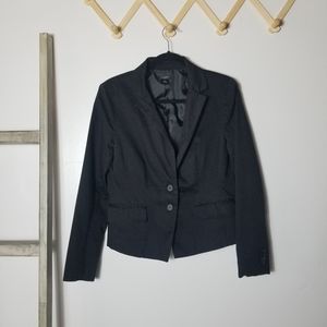 ANN TAYLOR BLACK BLAZER SIZE 10 WITH SHOULDER PADS
